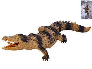 Krokodýl strečový 22cm na kartě