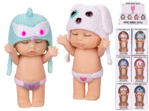 Miminko 8cm s čepicí 12druhů v krabičce