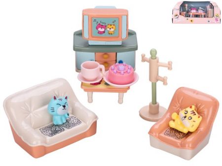 Sada zvířecí domácnost s doplňky 13ks 2druhy v krabičce