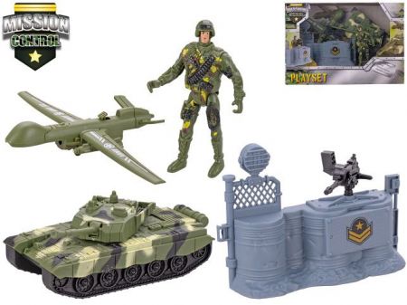 Mission Control tank 18,5cm s doplňky 4ks v krabičce