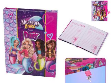 Tajný deníček mořská víla v krabičce se zámkem ve fólii