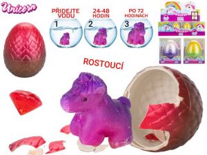 Unicorn jednorožec líhnoucí a rostoucí s diamantem 6druhů 3barvy v krabičce