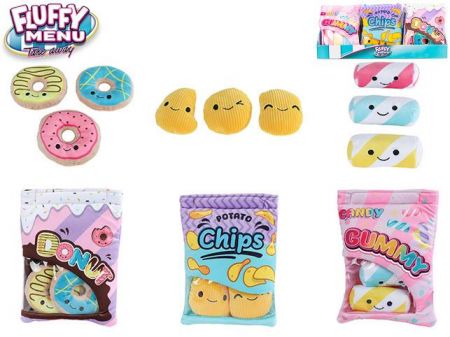 Fluffy Menu sáček se svačinou plyšový 21cm 3druhy