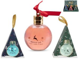 Vánoční dárková sada se sprchovým gelem 100ml 3barvy v krabičce