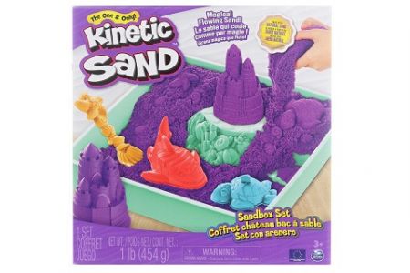 Kinetic Sand Krabice Tekutého Písku s Podložkou Fialová