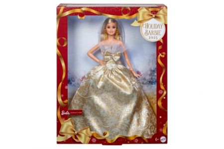 Barbie Vánoční panenka Blondýnka 2025 JBH95