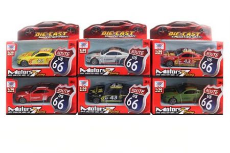 Auto kovové závodní zpětný chod