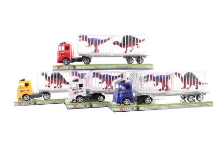 Přepravní auto s dinosaurem