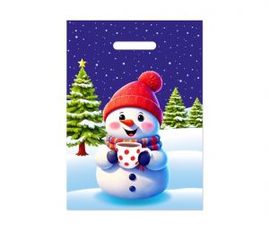 Taška mikulášská 25 x 35cm sněhulák LUMA