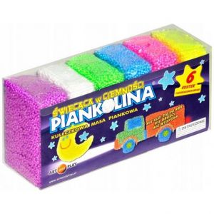 Pěnová hmota svítí ve tmě, 6 barev