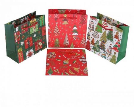 Dárková taška vánoční 15x15x7cm