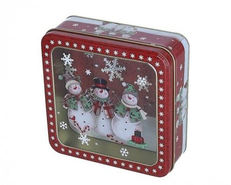 Dárková krabička plechová 15cm/15cm/6cm