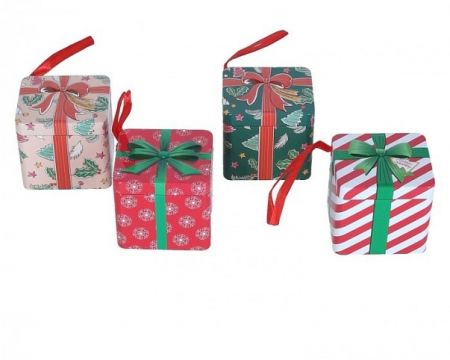 Dárková krabička plechová mix 6cm/7cm/6cm