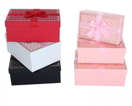 Dárková krabička 3 mix kol. 23cm/16cm/10cm