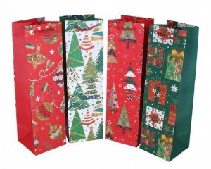 Dárková taška na láhev 38cm/11cm/11cm