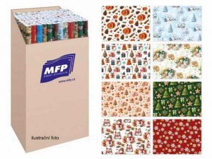 Balící papír vánoční role klasik 2ks 100x70cm