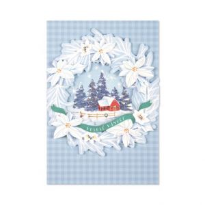 ALBI Zasněžená chaloupka na károvaném