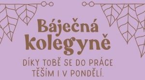 ALBI Zrcadlový svícen Báječná kolegyně FIALOVÁ