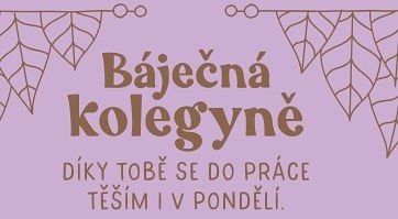 ALBI Zrcadlový svícen Báječná kolegyně FIALOVÁ