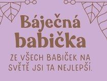 ALBI Zrcadlový svícen Báječná babička FIALOVÁ