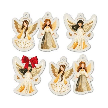 ALBI Dárková visačka 6 ks - Andílci