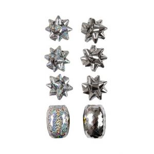 ALBI Set kokard a stuh - Stříbrný