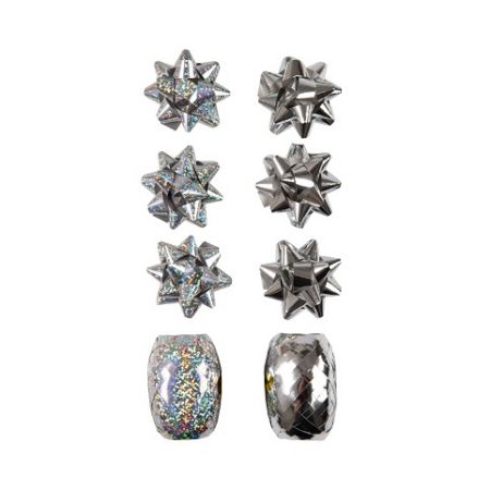 ALBI Set kokard a stuh - Stříbrný