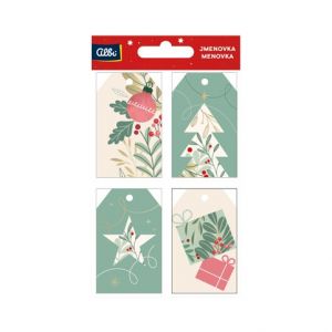 ALBI Dárková visačka 12 ks - Mintové Vánoce