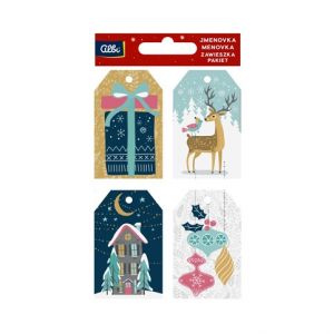 ALBI Dárková visačka 12 ks - Zasněžené Vánoce