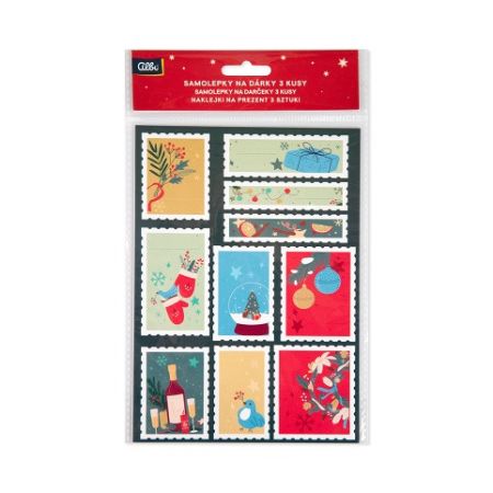 ALBI Samolepky na dárky 3 ks - Vánoční známky