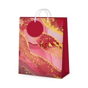 ALBI Dárková taška velká - Červený mramor