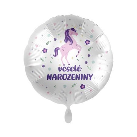 ALBI Balónek fóliový Veselé narozeniny Jednorožec