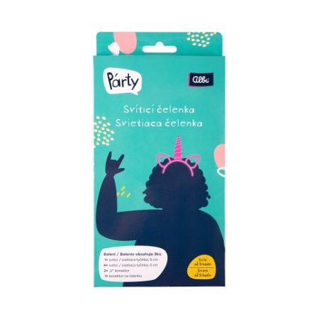 ALBI Svítící čelenka jednorožec