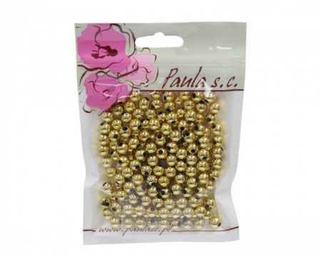 Korálky 8mm zlaté plastové 50 g