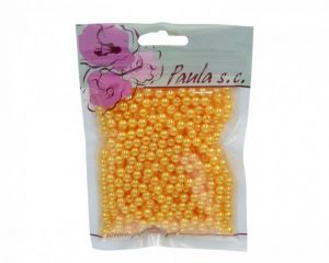 Korálky 6mm žluté plastové 50 g