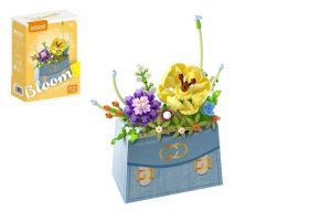 Stavebnice mini KOCO Květina v kabelce plast 223ks v krabičce 11x15x6cm