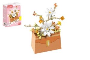 Stavebnice mini KOCO Květina v kabelce plast 232ks v krabičce 11x15x6cm