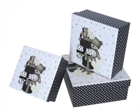 Dárkové krabice vánoční s medvídkem střední<br />