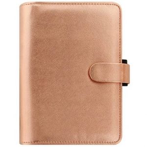 Filofax, Diář Saffiano Metallic, osobní, rose gold 2026