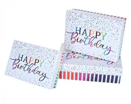 Dárková krabička Happy Birthday střední