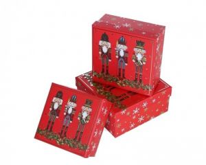 Dárková krabička Vánoční louskáče střední