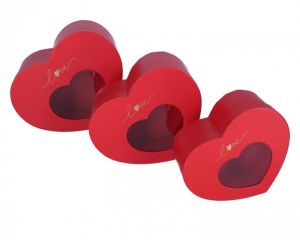 Krabička srdce červená malá