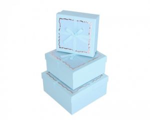 Dárková krabička Modrá elegance střední
