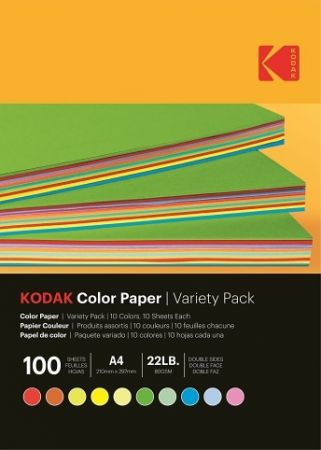 Papír barevný Kodak Aa 80g 100 kusů 10 barev