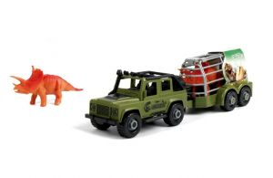 Auto šroubovací s vlečkou a dinosaurem 34 cm