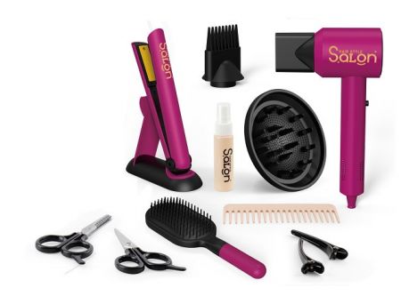 Kosmetický set s fénem a žehličkou