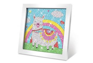 Kreativní set obraz s kamínky lama 17cm