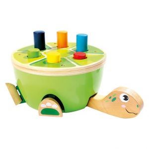 Zatloukačka želva dřevěná 25cm