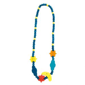 Náhrdelník měsíc dřevěný 23cm