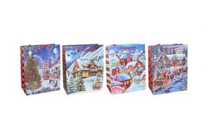 Dárková taška M 26x32x10 cm VÁNOCE